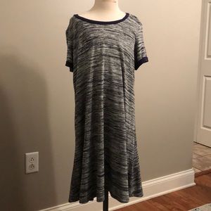 Navy, Black and White T-shirt Dress